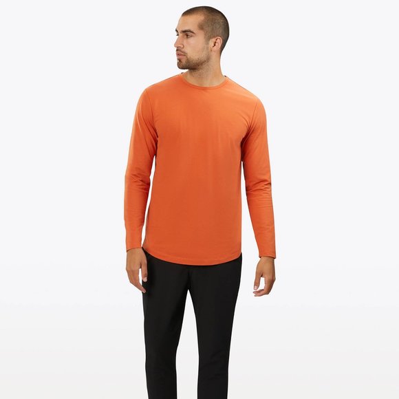 Cuts Clothing AO Long Sleeve Curve-Hem tee - Dark Adobe - Picture 3 of 7